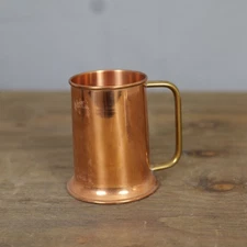 Vintage Copper Mug Brass Handle Tankard Moscow Mule Cup Rustic Collectible