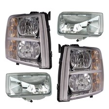 Trq Lka75845 Headlights For Chevy Silverado 2500 Hd 07-14 Lh Or Right Front