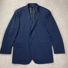 Peter Millar Blazer Mens 46T Navy Blue 100 Wool Two Button Sport Coat Jacket