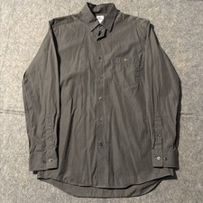 Lacoste Shirt Mens 38 Long Sleeve Button Up Pocket Embroidered Stripes