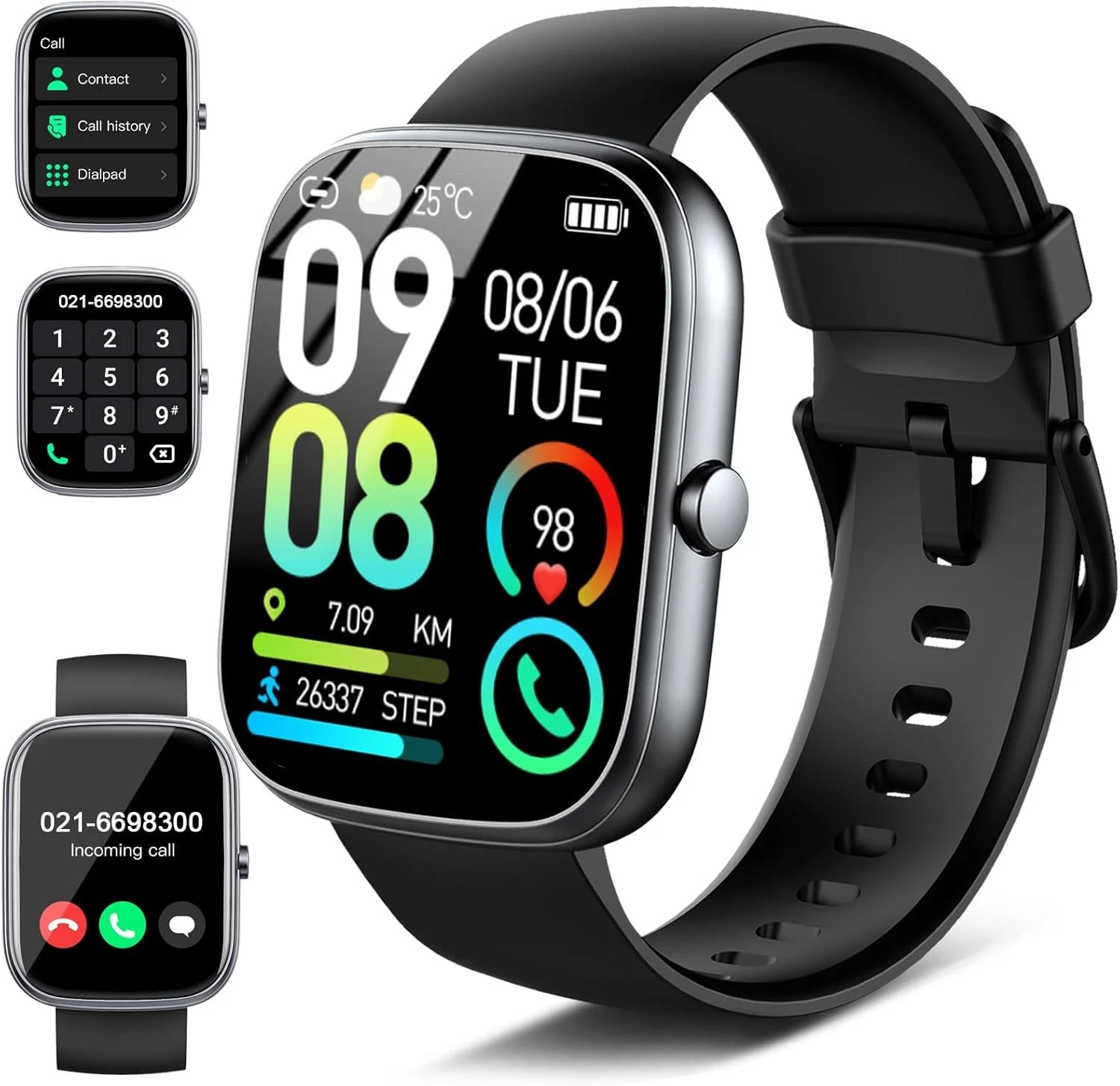 Smart Watch Ladies Women with Phone Function Bluetooth Waterproof Sleep Tracker