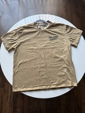 Gallery Dept. Men's S Tan Crew Neck Short Sleeve Logo Double-Sided Graphic Tee