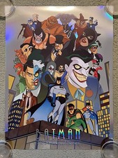 Batman Animated Series Joker Harley Quinn Foil Art Print Poster Mondo Mike McGee