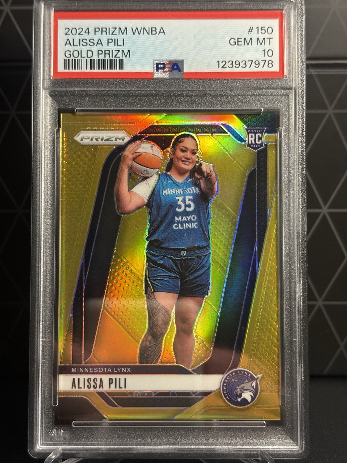 2024 WNBA Prizm Alissa Pili #150 RC Gold /10 PSA 10 POP 1
