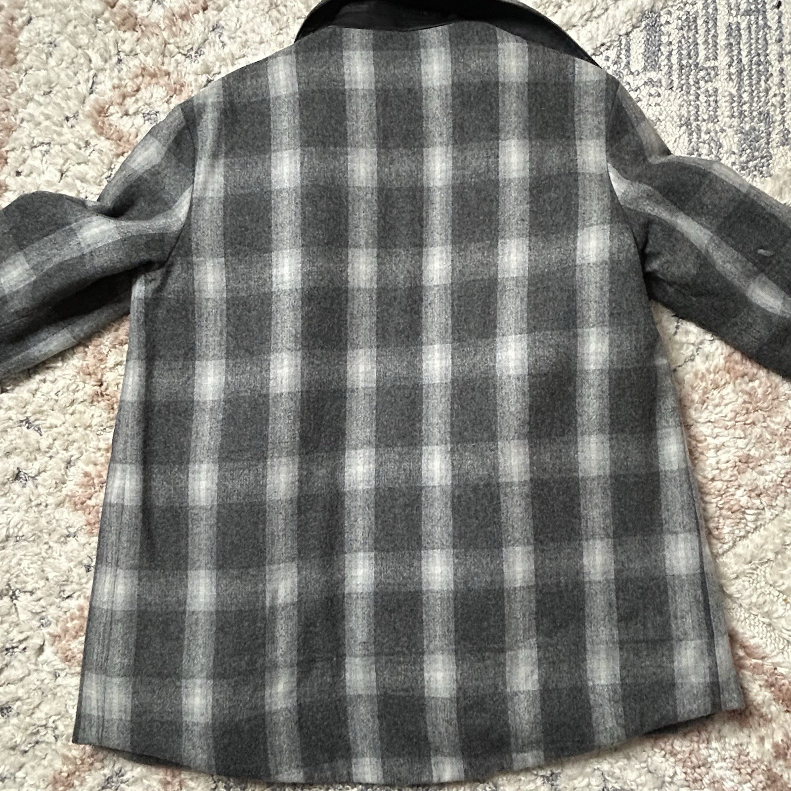 Pendleton Women's Gray Plaid Wool Button Coat Wit… - image 4