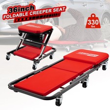36 inch Foldable Creeper Seat, 2 in 1 Rolling Folding Car Creeper/Stool, 6 Pcs