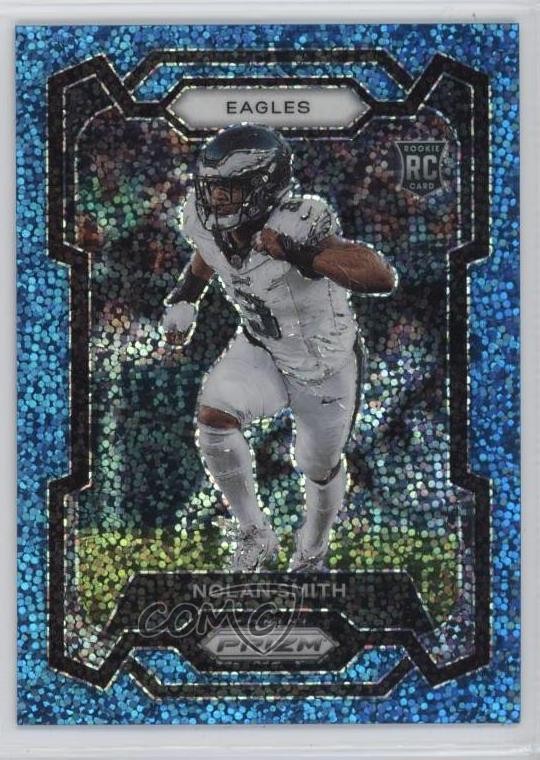 2023 Panini Prizm Rookies Blue Sparkle Prizm /96 Nolan Smith #382 Rookie RC 3hd