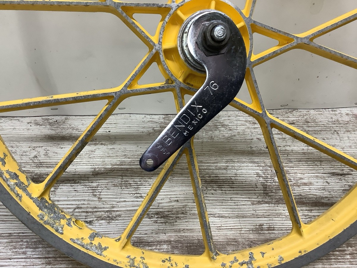 Schwinn Lester Mag Wheelset Old School Bmx Race Yellow 20 inch | eBay
