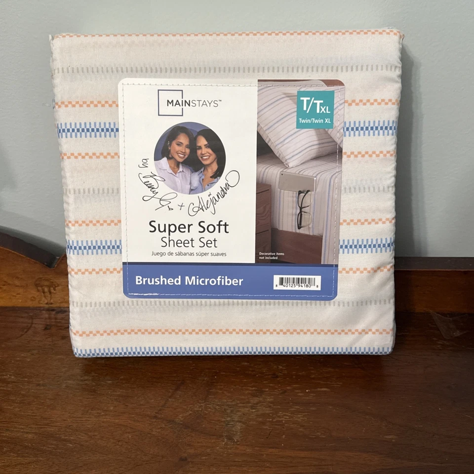 Juego de sábanas súper suaves de microfibra Mainstays By Becky G. & Alejandra T/TXL nuevo Foto 3 de 3