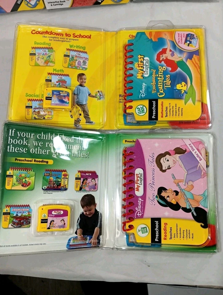 Lot Of 5 My First Leap Pad Books & Cartridges Preschool SpongeBob Disney Vroom - Image 4 of 4