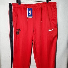 Miami Heat Pants Mens XXL Red NBA Basketball Nike City Edition Joggers