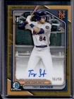 2024 Bowman Draft Trey Snyder Chrome Auto Gold Refractor 1st #/50 Mets