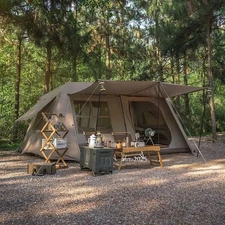 Luxury Glamping Tent Two Bedroom Family Camping House Outdoor 13m² 5-8 Person