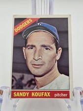 1966 Topps Sandy Koufax #100 Los Angeles Dodgers HOF - Last Active Year Card