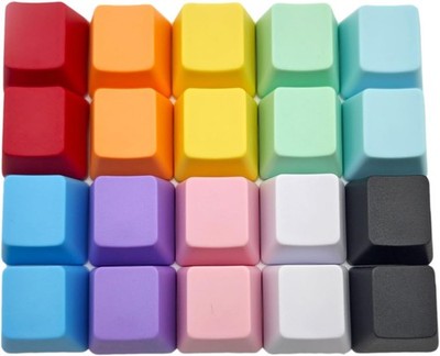 OEM Profile Blank Keycaps PBT Rainbow Mixed Colors 1U R4 Keycap for MX Switches 