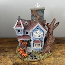 Partylite Halloween Ghostly Tea Light House Candle Holder