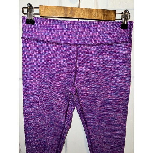 Ivivva Girls Lululemon Rythmic Tights Full Length Purple Multi Size 14 - Picture 2 of 7