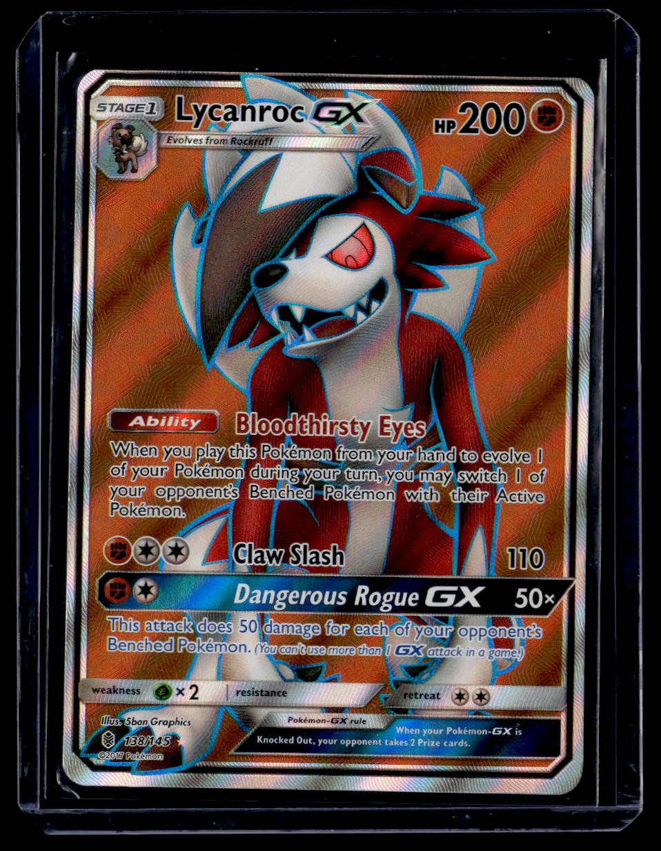 Lycanroc GX 138/145 Rare Ultra Guardians Rising Pokemon 2017