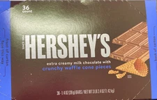 Hershey Extra Creamy Milk Chocolate With Crunchy Waffle Cone 36 Count