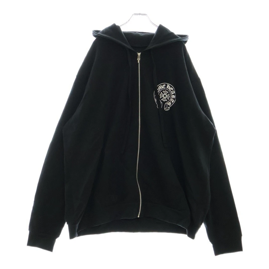 Felpa con cappuccio Chrome Hearts SWTSHRT HD zip Osaka posteriore ferro di cavallo pugnale nera usata 61cfa