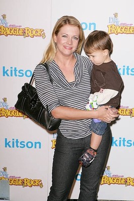 Melissa Joan Hart and son arrives at the Jim Henson Company's Frag- Old Photo