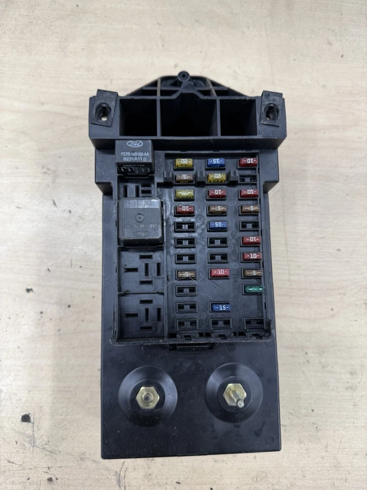 F81B-14A067-EG FORD F250 F350 SUPER DUTY EXCURSIÓN INTERIOR CAJA DE FUSIBLES Y GEMA Foto 3 de 4