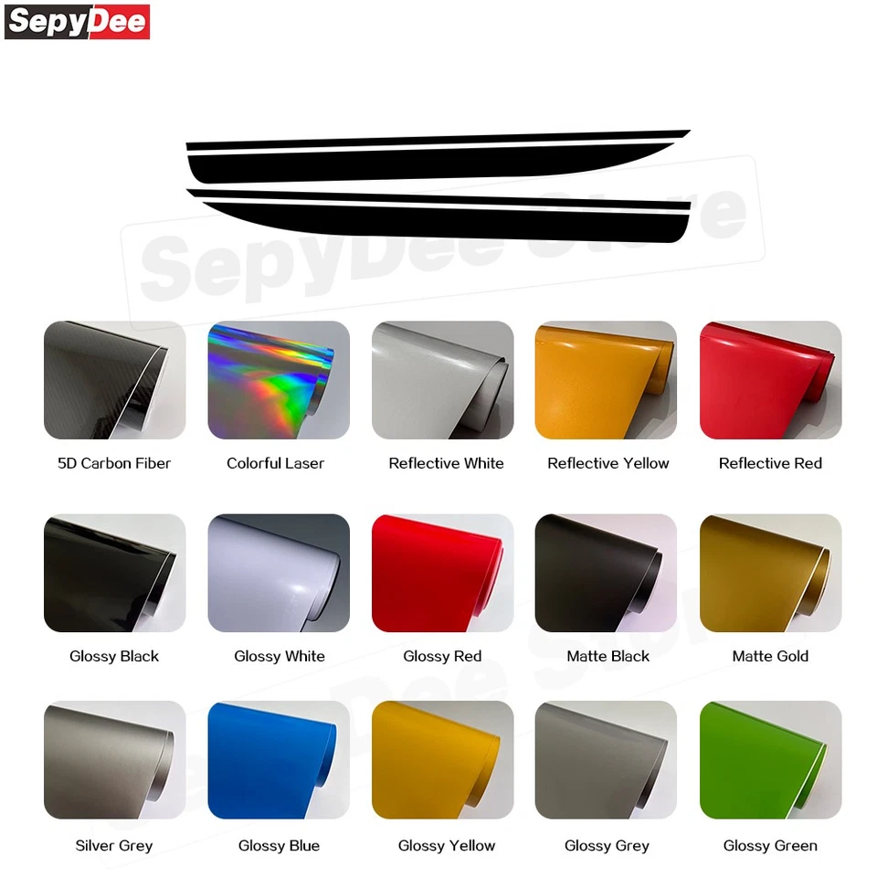 Calcomanía de vinilo para decoración de carrocería SUBARU BRZ de rayas laterales de carreras  Foto 2 de 4