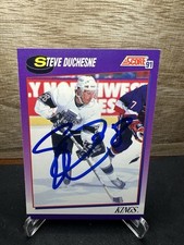 1991 Score American 205 Steve Duchesne Los Angeles Kings In-Person ON-CARD AUTO