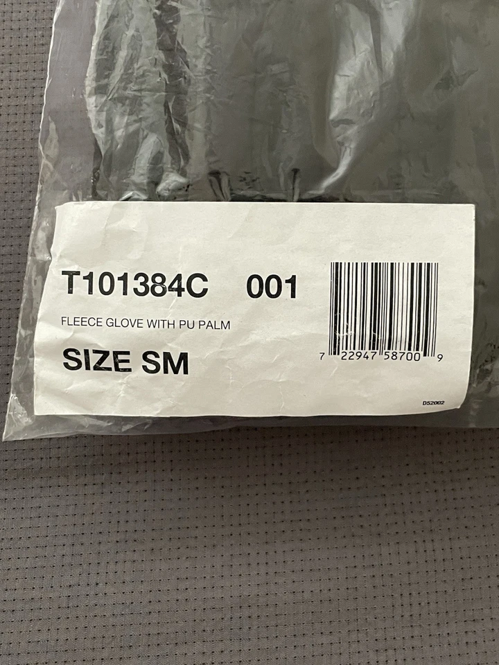 NUEVO CON ETIQUETAS Guantes Timberland Polar Pantalla Táctil con Palma PU T101384C-001 Negro Hombres Pequeños Foto 4 de 4