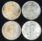Lot Of 4 1987 American Silver Eagles .999 Fine Coins 4 Oz Total, No Reserve #202