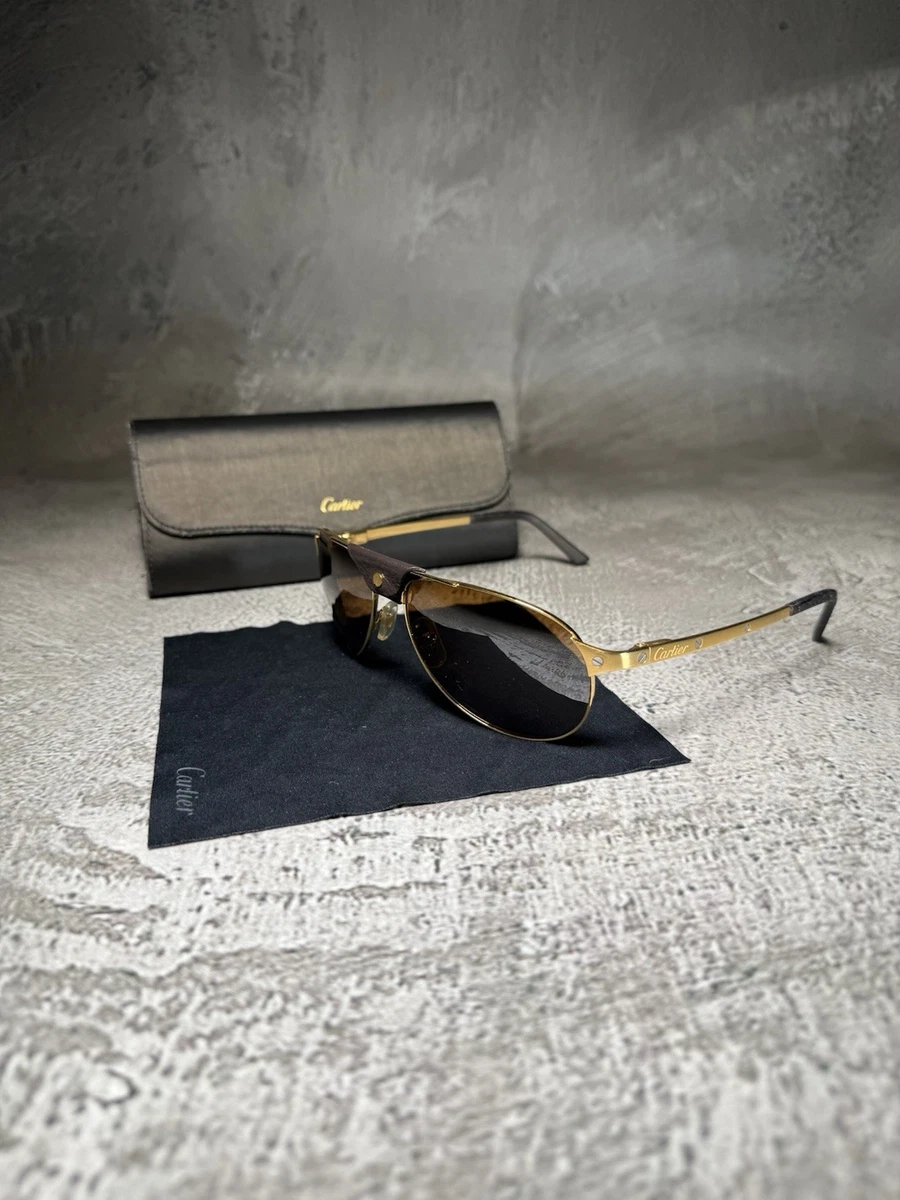 Cartier Gold Aviator Sunglasses for Men for sale | eBay