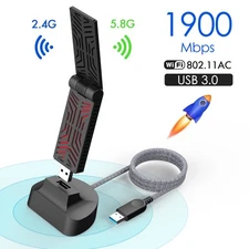 USB 3.0 Wireless WIFI Adapter 1900Mbps Long Range Dongle Dual Band Network lot