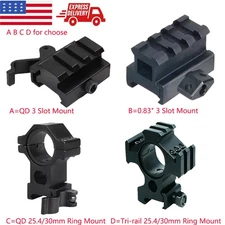 Tacticla High Profile 25.4/30mm Ring Picatinny Mount/3 Slot Riser Scope Mount