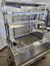 SUPREME METAL 48" W UNDERBAR PASS-THRU ICE BIN / COCKTAIL STATION 3-TIER SHELVES