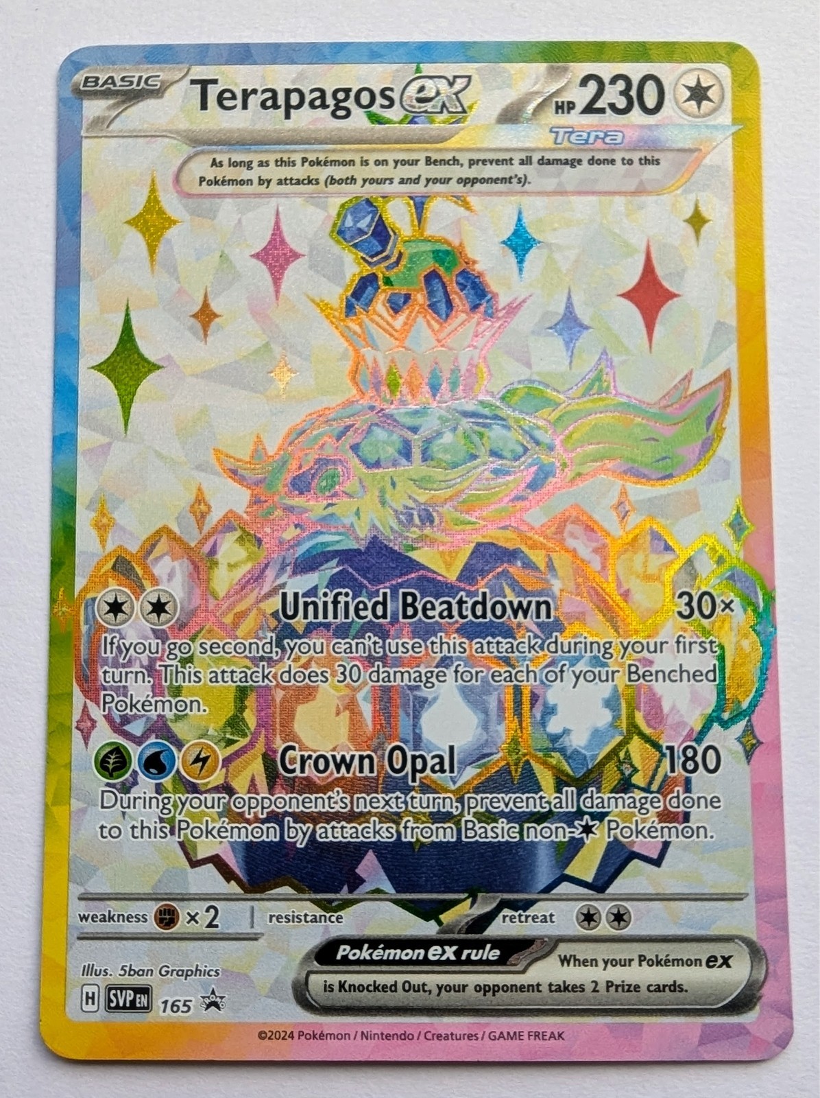 Pokémon: Terapagos ex 165 Sv: Scarlet & Violet Promo Cards Holo -NM-