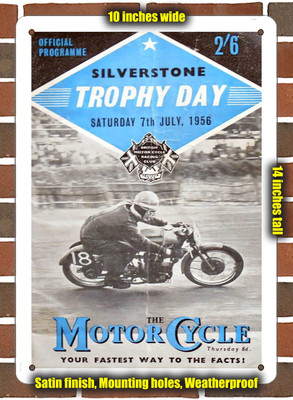 Metal Sign - 1956 Silverstone Circuit Racing Program - 10x14 inches