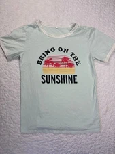 Bring On The Sunshine Teal T-Shirt Size Medium