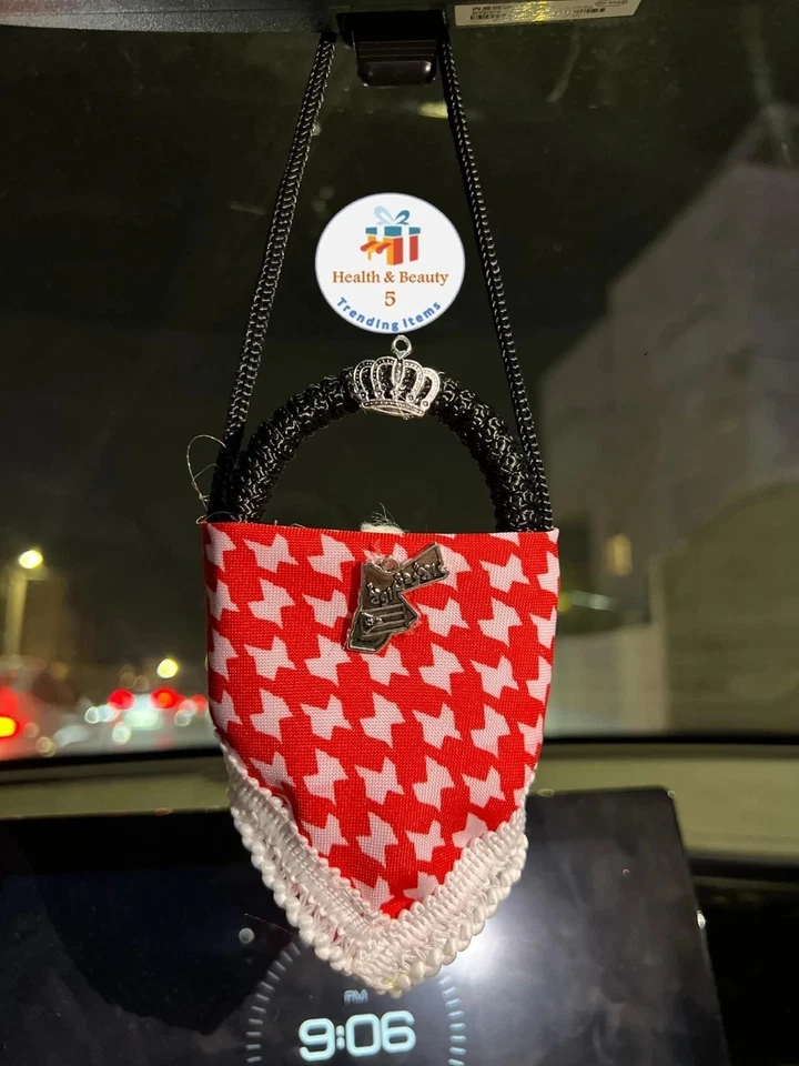 5 Pcs X Jordan keffiyeh Rear View Mirror Car Charm شماغ اردني تعليقة سياره - Image 2 of 4