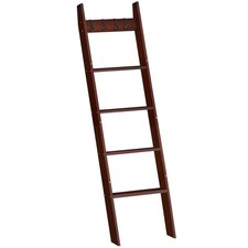 HOOBRO Scala per Coperta in Bambù a 5 Livelli, Portasciugamani per Soggiorno/Camera da Letto, 58,3"H