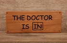 The Doctor Is In Wood Lucy plaque sign, Handmade, Snoopy, Woodstock, Peanuts