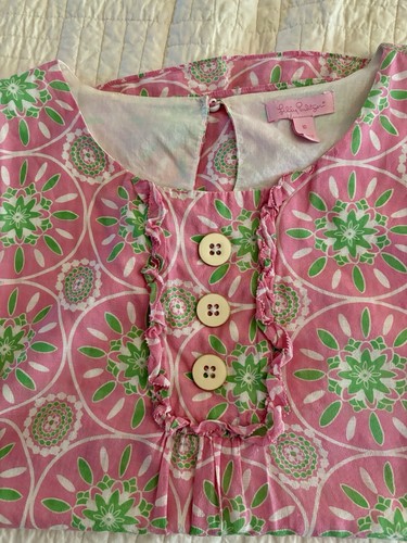 lilly pulitzer pink and green Cayden sleeveless top size 10 - Picture 5 of 13