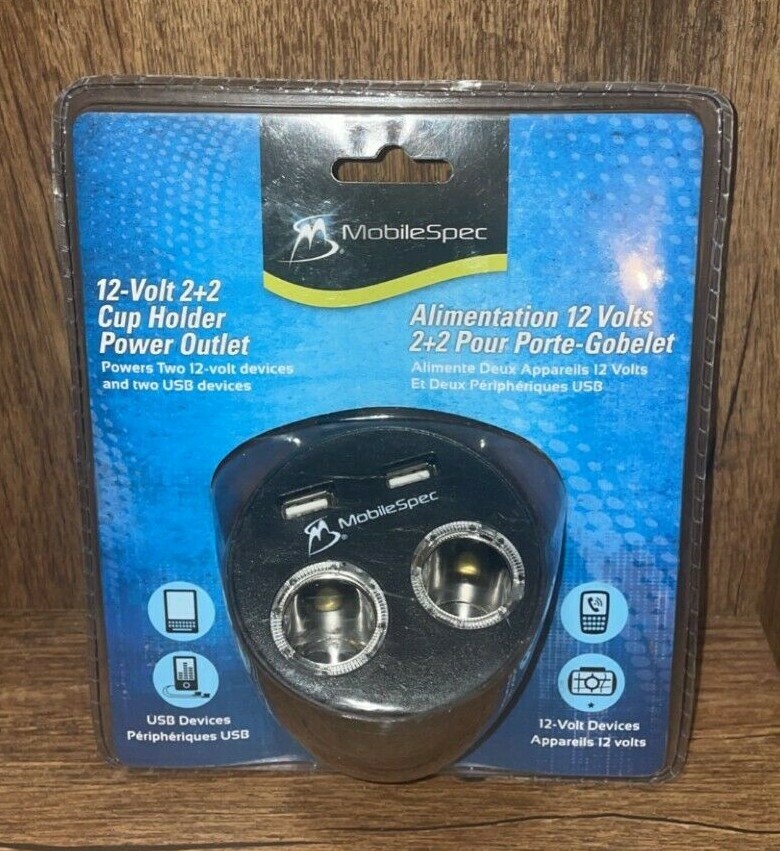 Mobile Spec MSCUP22USB: 12V Becherhalter-Steckdose Mit 2x USB Und 2x 12V Anschlüssen