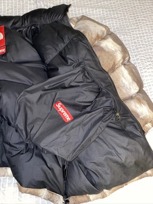 supreme north face fur print nuptse puffer down jacket 2015 ...