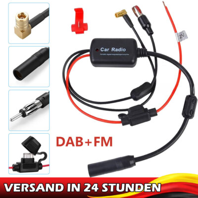 Auto Radio Antennen Splitter DAB + plus Verstärker SMA DIN Adapter Profi Version