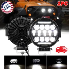 6'' Round LED Work Light Bar Spot Offroad Truck SUV ATV Driving Bumper Fog Pods