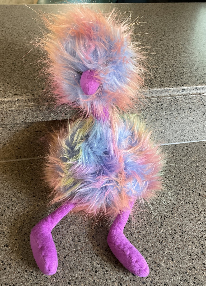 Jellycat Ostrich Rainbow PomPom Bird Plush Colorful Stuffed Animal