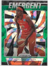 2020 WNBA Prizm Green Cracked Ice Parallel JONQUEL JONES Emergent Insert #1 Sun