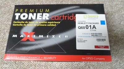 NEW Hewlett Packard Q60 01A CYAN Compatible Printer Cartridge. HP Color LJ