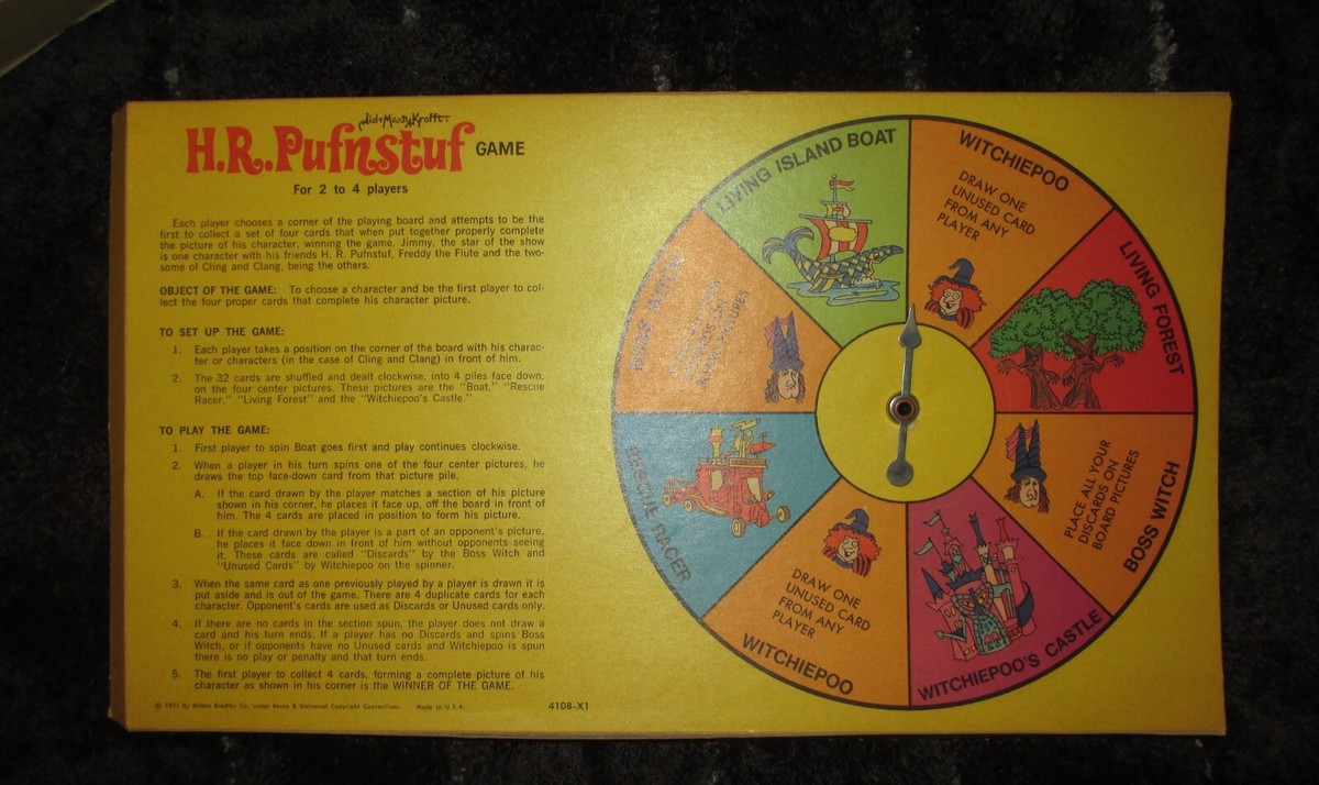 1971 Vintage H.R. Pufnstuf Board Game Milton Bradley | eBay