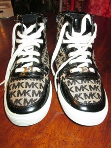 michael kors high top sneakers black and gold